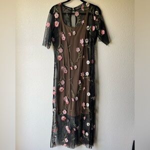 Sheer Floral Dress
